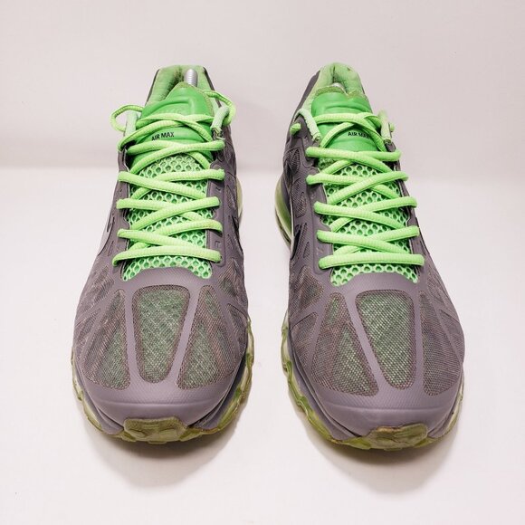 Nike Air Max+ 2011 Cool Grey Neon Lime mens 10 - Picture 6 of 10
